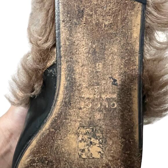 Gucci Men's Princetown Fur Mule slide Loafer Size 8 - Picture 7 of 13